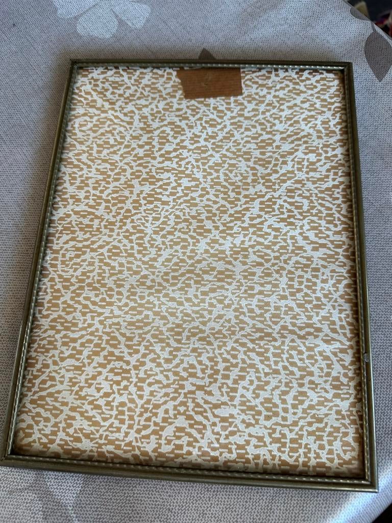 Vintage zilveren foto lijst met bol glas, Ophalen, Overige materialen, Minder dan 50 cm, Gebruikt