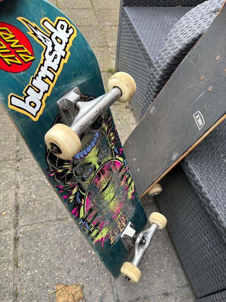 Skateboarden NKX en Santa Cruz samen, Sport en Fitness, Skateboarden, Ophalen, Gebruikt, Skateboard