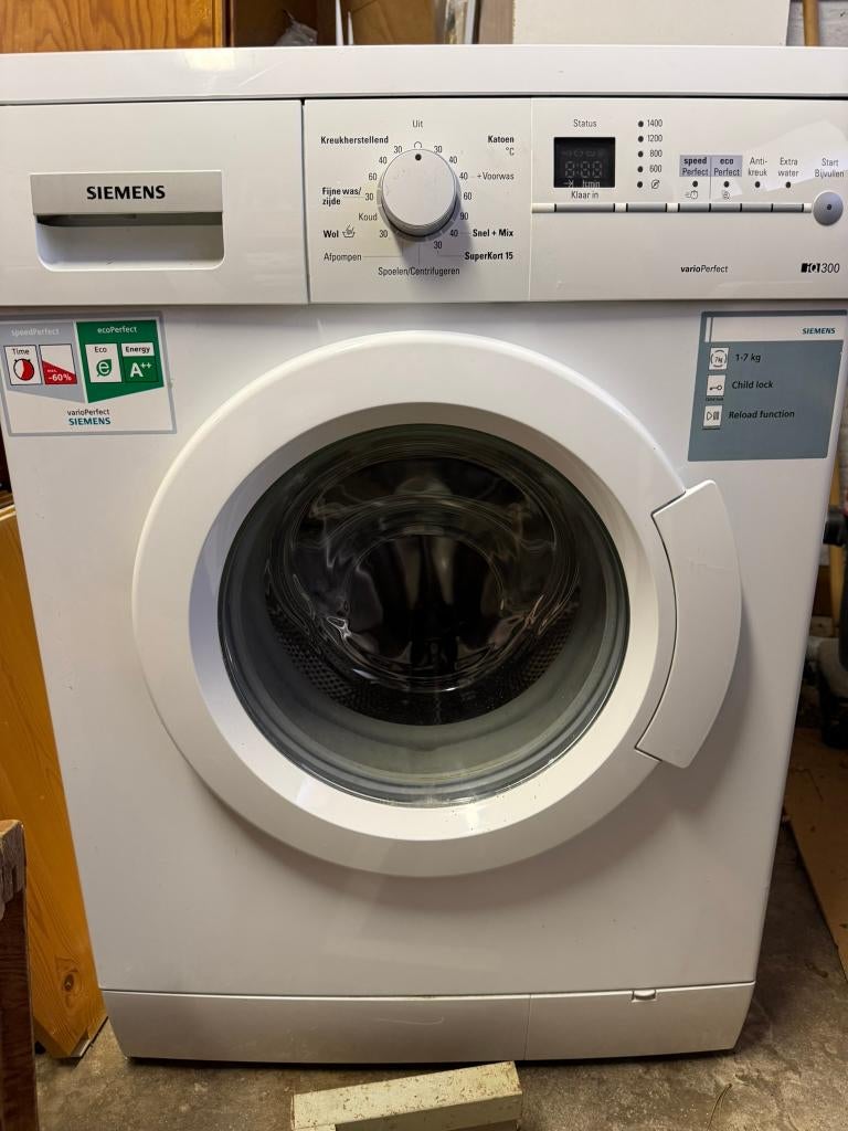 Siemens VarioPerfect iQ300 Wasmachine, Witgoed en Apparatuur, Wasmachines, Ophalen, Gebruikt, Voorlader, 85 tot 90 cm