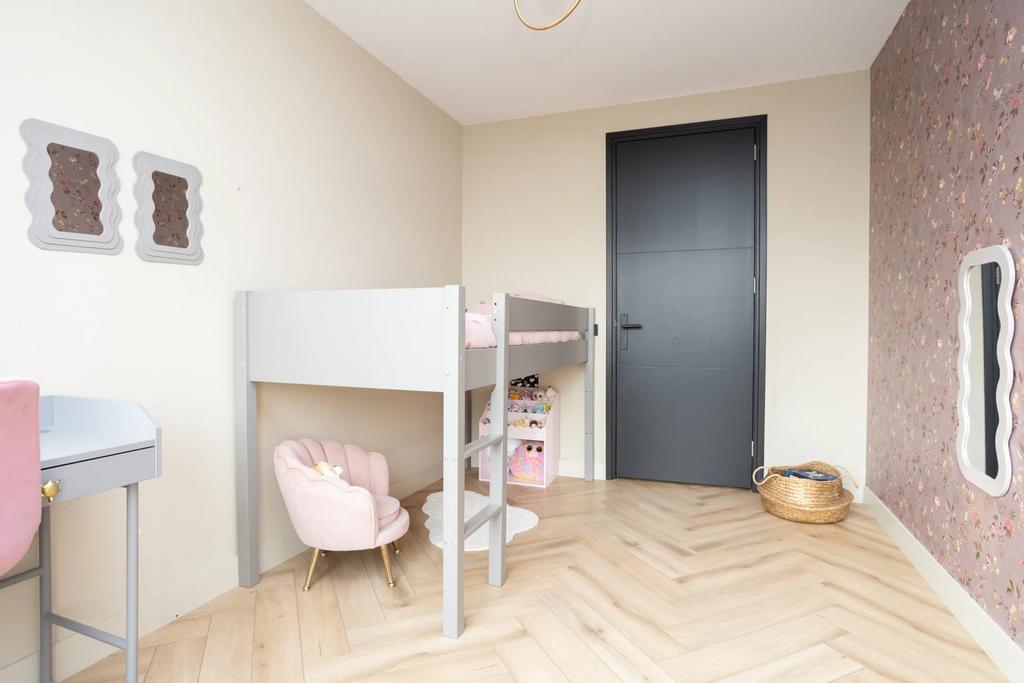 Petit Amelie hoogslaper geijs 90x200, Ophalen of Verzenden, Zo goed als nieuw, 180 cm of meer, 85 tot 100 cm