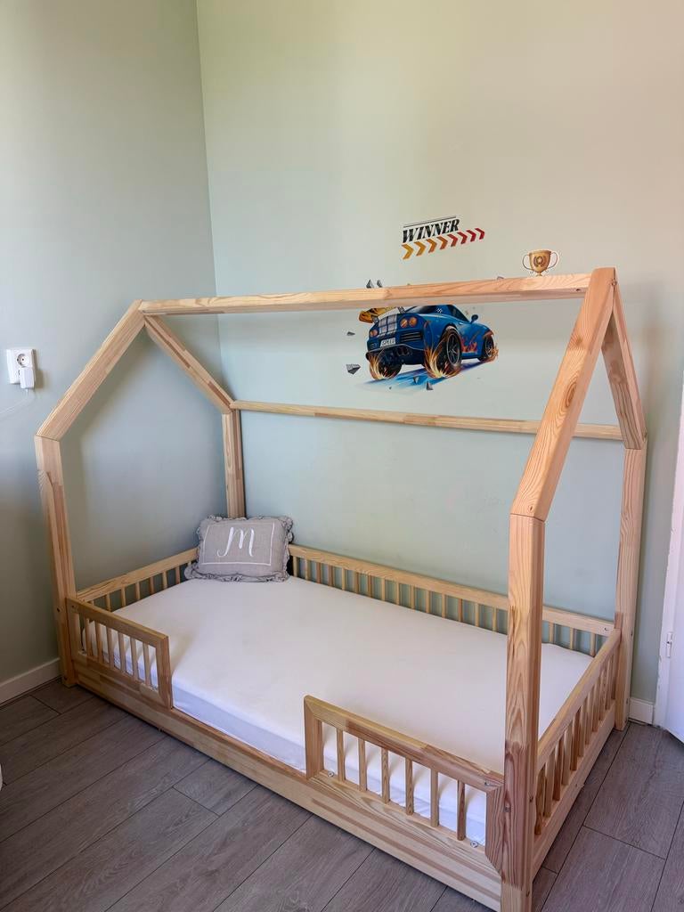 Bedhuisje 80x160 cm met Petit Puk matras, Huis en Inrichting, Slaapkamer | Bedden, Ophalen, Gebruikt, Eenpersoons, 190 cm of minder