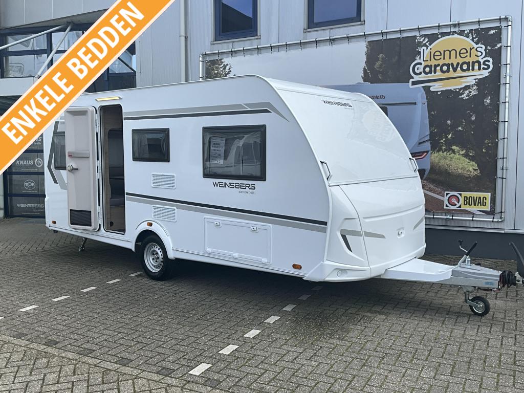 Weinsberg CaraOne Edition HOT 480 EU ENKELE BEDDEN-ACTIE MOD, Caravans en Kamperen, Overige merken, Rondzit, Bedrijf, 5 tot 6 meter