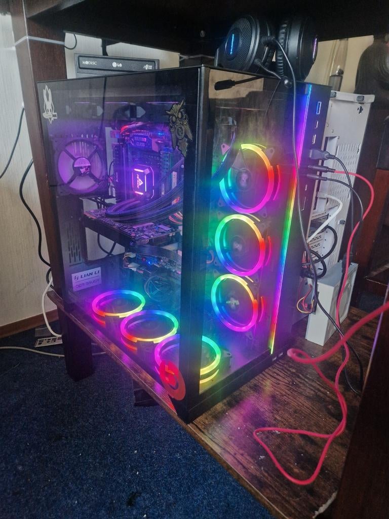 Game pc geheel compleet gtx 1070 ti 8gb 56gb ram 1000w voedi, Computers en Software, Desktop Pc's, Gebruikt, 3 tot 4 Ghz, 32 GB