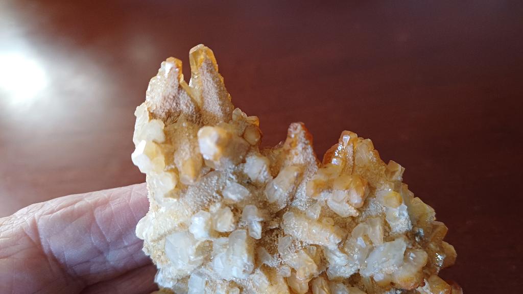 D52-02 Kwartspunten Madan Bulgarije #verzameling#collectie, Ophalen of Verzenden, Mineraal