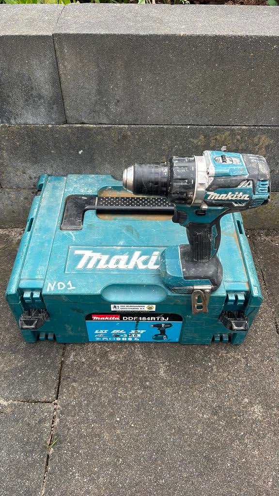 Makita 18v boor schroefmachine DDF484 + mbox, Ophalen, Gebruikt, Boor- en Schroefmachine, Variabele snelheid