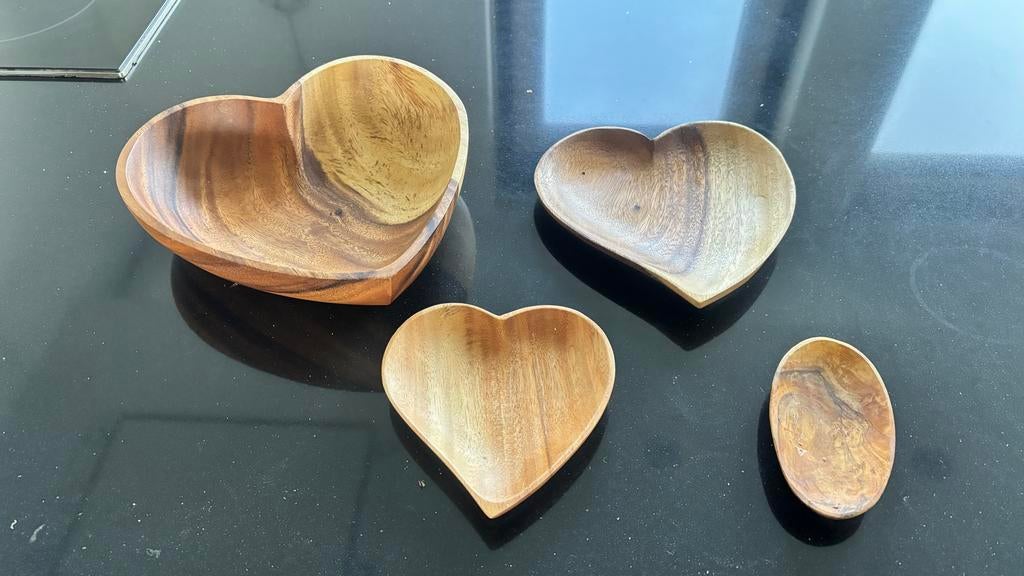 Houten schalen, Ophalen, Rond, Hout