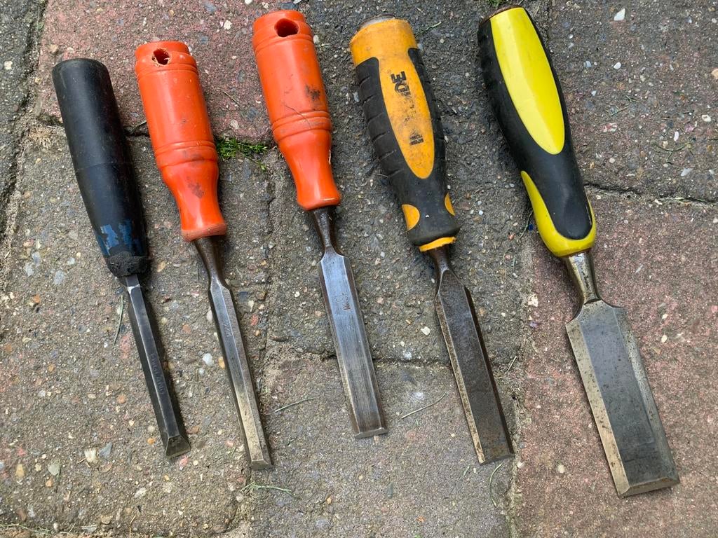 Set houtbeitels, Doe-het-zelf en Verbouw, Gereedschap | Handgereedschap, Ophalen, Gebruikt
