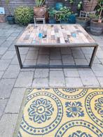 Salontafel industrieel. 1x1 meter, Ophalen, 100 tot 150 cm, 50 tot 100 cm, Zo goed als nieuw