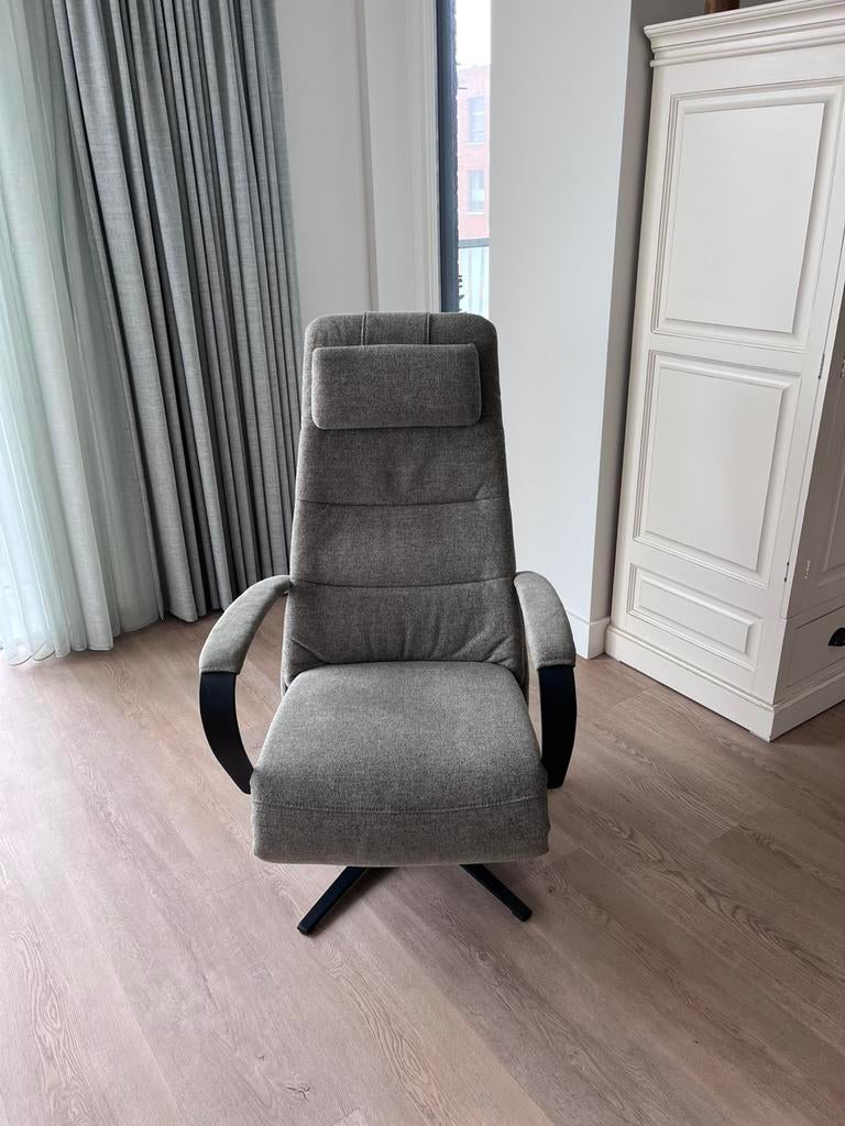 Prominent sta op stoel in stof Cloud kleur Thyme, Huis en Inrichting, Fauteuils, Ophalen, Minder dan 75 cm, Zo goed als nieuw