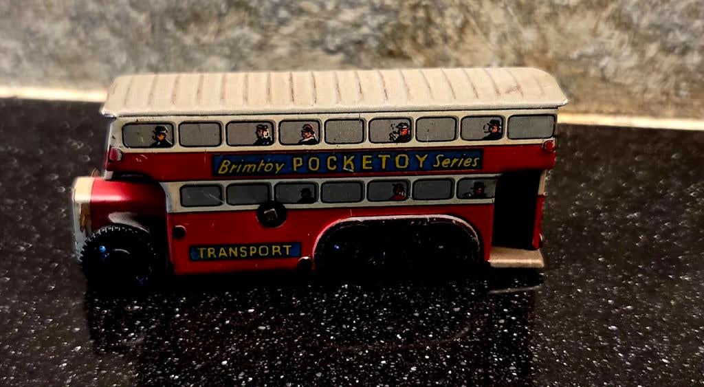 Wells Brimtoy POCKETOY dubbeldekker bus - Vintage speelgoed, Ophalen of Verzenden