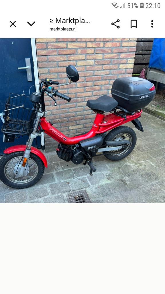 Bieden, Fietsen en Brommers, Brommers | Tomos, Ophalen of Verzenden, Zo goed als nieuw, Standard