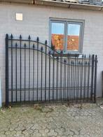 Gietijzeren poort - Gebruikt, 486 breed, Tuin en Terras, Tuinhekken en Hekwerk, Ophalen, Met poort, Gebruikt, Sierhekwerk