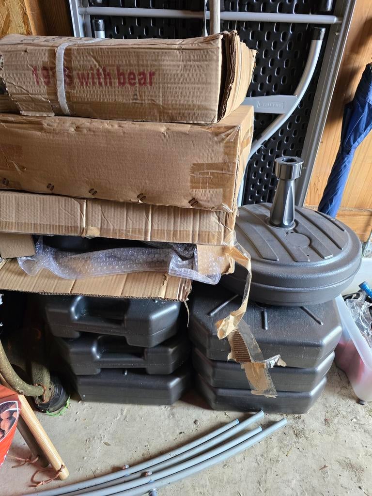 Partij parasol voeten., Ophalen of Verzenden, Minder dan 1 meter, Parasolvoet