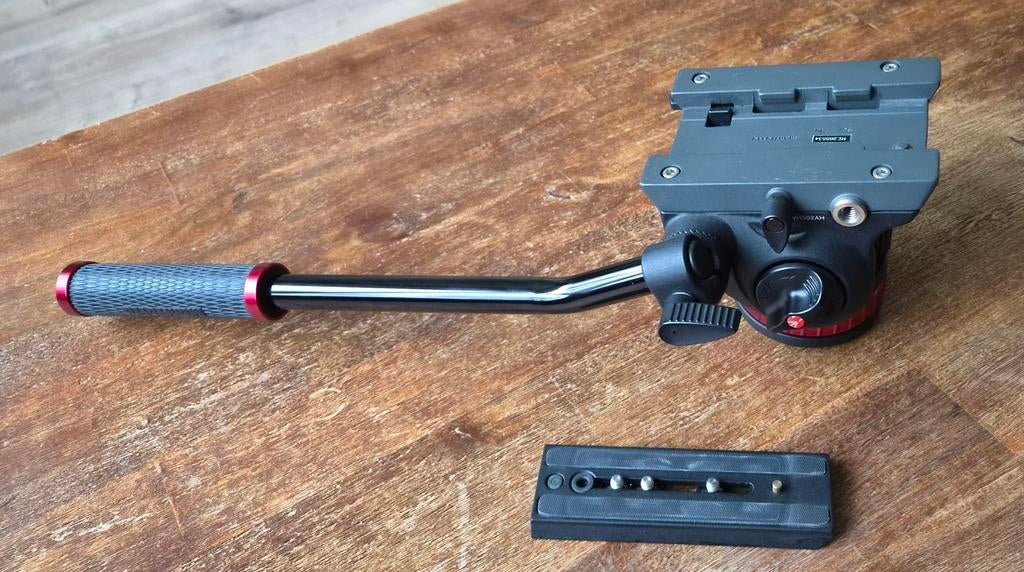 Manfrotto MVH502AH Pro Video Hoofd - Zo goed als nieuw, Audio, Tv en Foto, Fotografie | Statieven en Balhoofden, Ophalen of Verzenden
