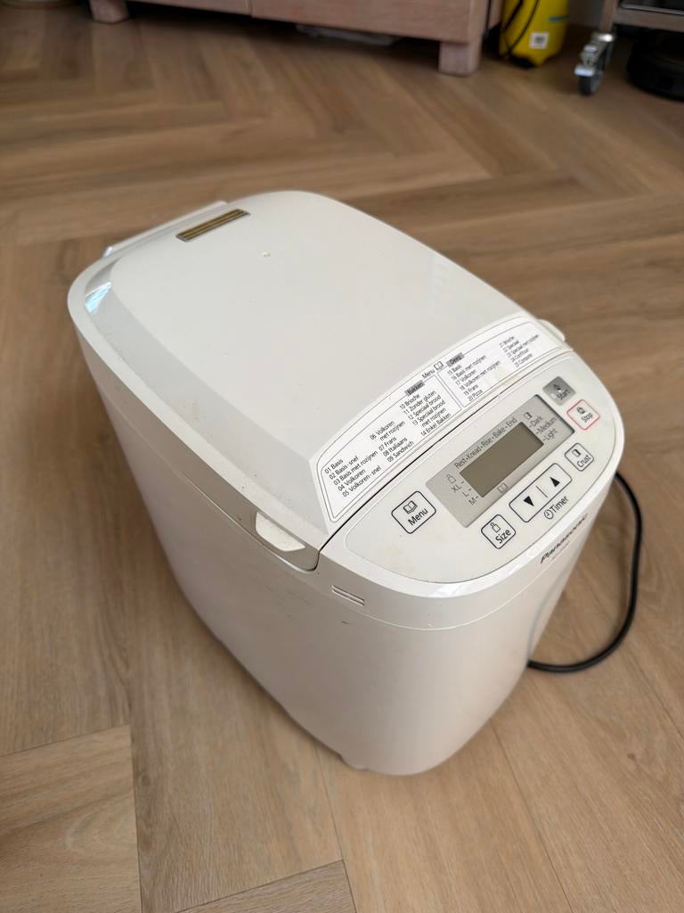 Broodbakmachine Panasonic SD-2500, 800 tot 1200 gram deeg, Ophalen, Met timer, Gebruikt