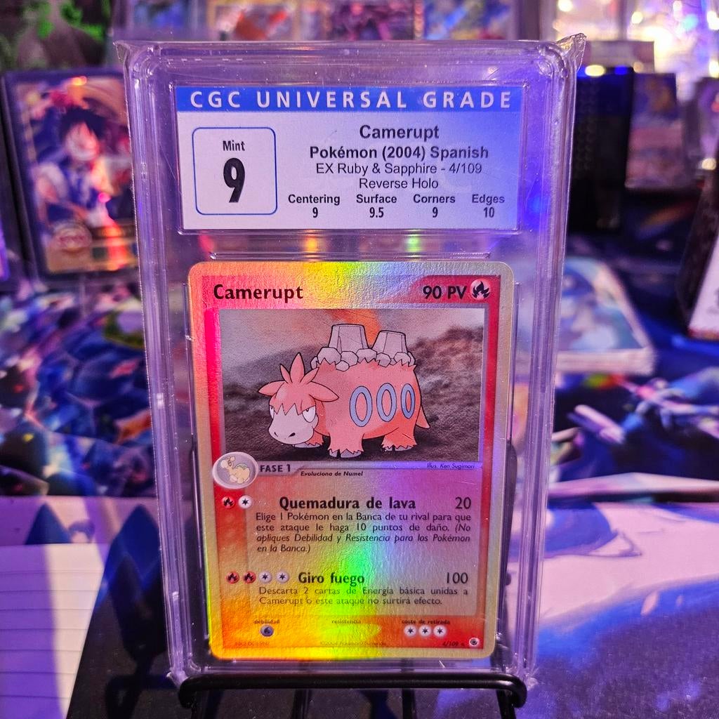 Camerupt Pokémon CGC Slab 9, Ophalen of Verzenden, Zo goed als nieuw, Losse kaart, Foil