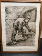 Replica. Werkende boer 1885 van Vincent van Gogh., Antiek en Kunst, Ophalen of Verzenden