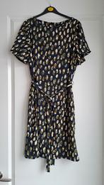 Hema gevoerde dames jurk met speels patroon - Maat M, Maat 38/40 (M), Blauw, Ophalen of Verzenden, Zo goed als nieuw