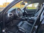 BMW 1-serie 118i M-sport LEER/airco/CRUISE/19 inch, Gebruikt, Euro 6, Zwart, Leder