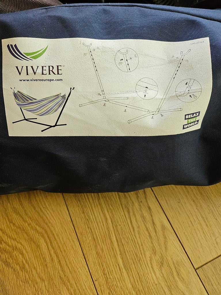 Vivere Hangmat met standaard - Comfortabel en stijlvol, Tuin en Terras, Ophalen of Verzenden, Zo goed als nieuw, Eenpersoons, Opvouwbaar