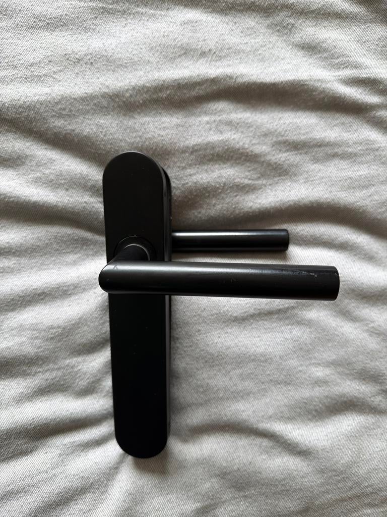 Deurkrukset Zagreb van Gamma in zwart, Doe-het-zelf en Verbouw, Hang- en Sluitwerk, Ophalen, Gebruikt, Overige materialen, Klink of Kruk