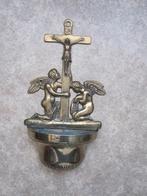 Antiek, koper (messing) wijwaterbakje voor aan de wand., Ophalen of Verzenden