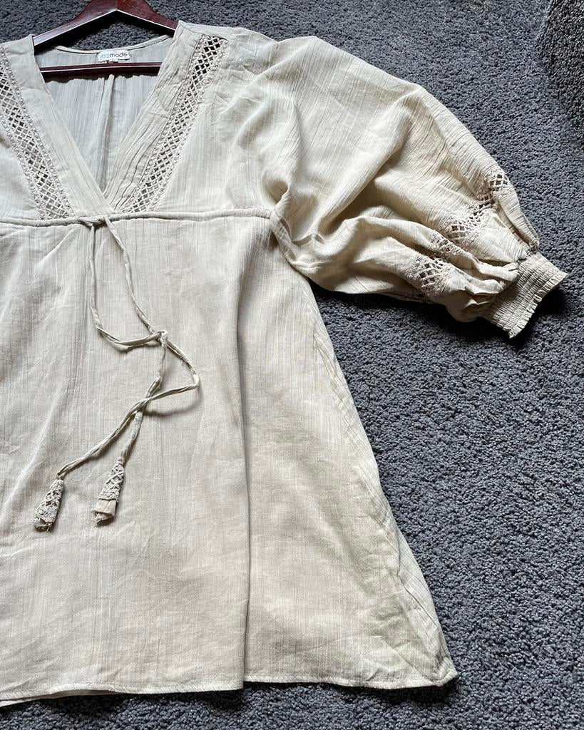 IBZMode camel super mooi gevoerd jurkje maat M/L mooie openg, Kleding | Dames, Maat 38/40 (M), Bruin, Ophalen of Verzenden, Zo goed als nieuw