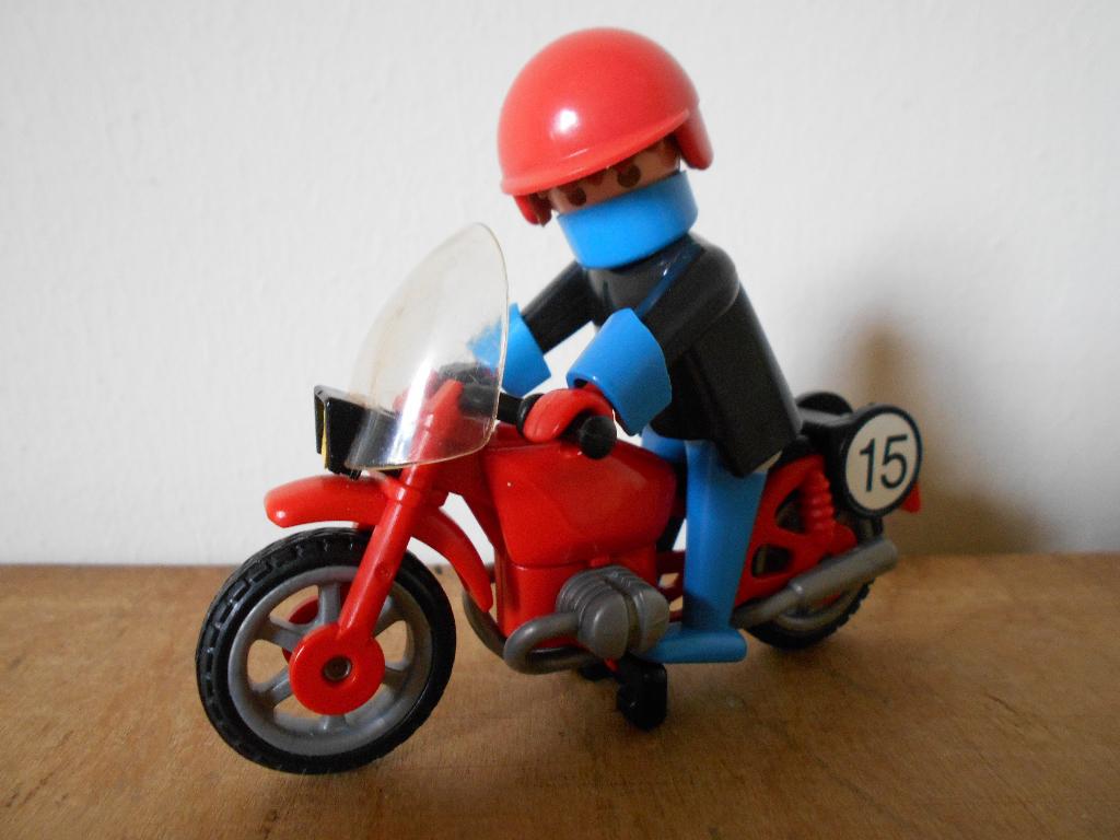 Playmobil 3565 motorrijder, vintage, Ophalen of Verzenden, Gebruikt, Complete set