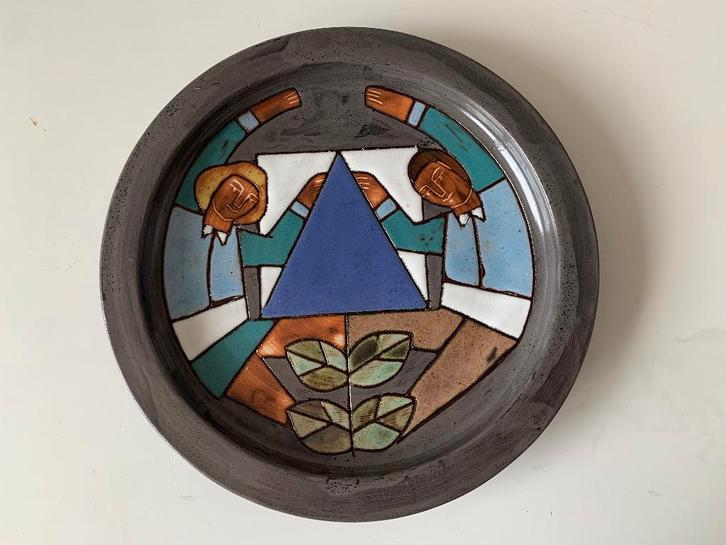 Mooi Keramiek bord Henk Potters keramiek wandbord, Antiek en Kunst, Antiek | Keramiek en Aardewerk, Ophalen of Verzenden