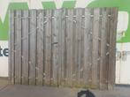 Dubbele houten tuinpoort met stalen frame, Tuin en Terras, Ophalen, Zo goed als nieuw, 150 tot 200 cm, Hout