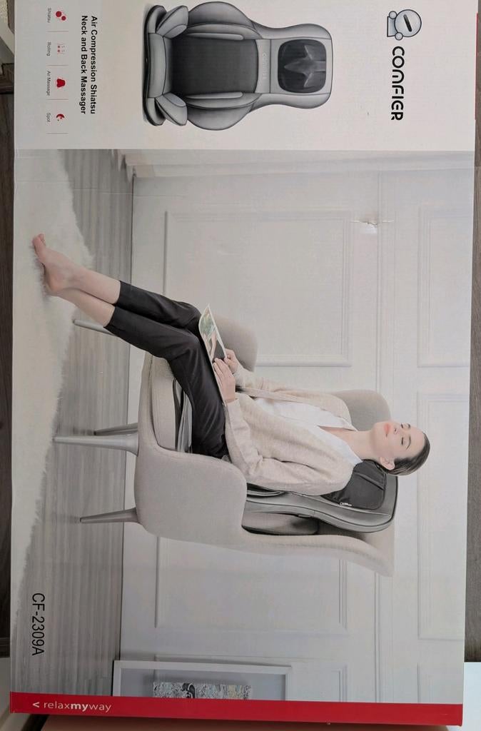 Comfier Shiatsu Massagekussen met Warmte en Luchtcompressie, Ophalen