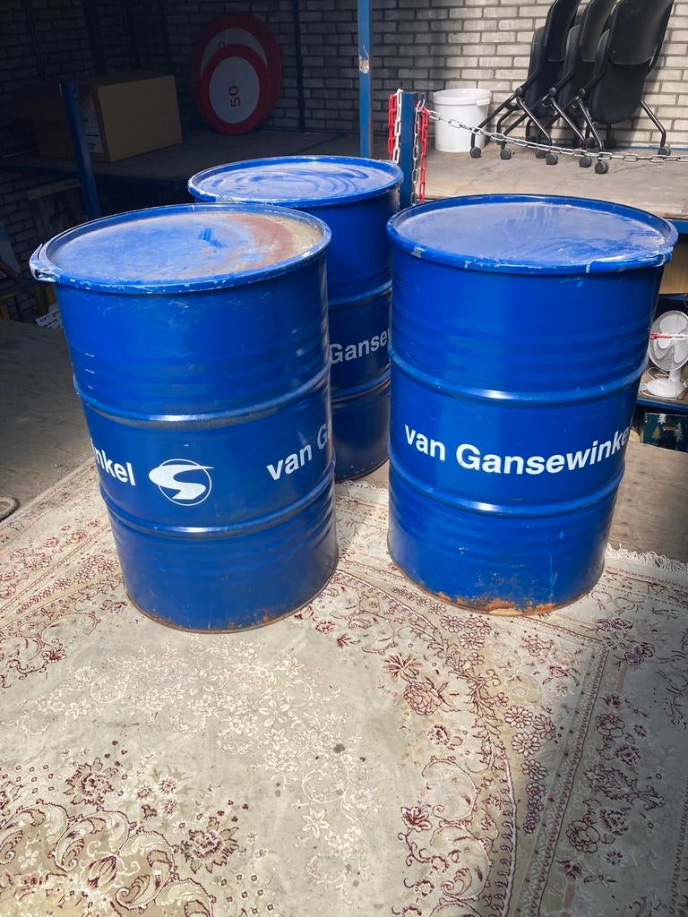 Olie Vat schoon 200 ltr, Tuin en Terras, Vuurkorven, Ophalen, Zo goed als nieuw