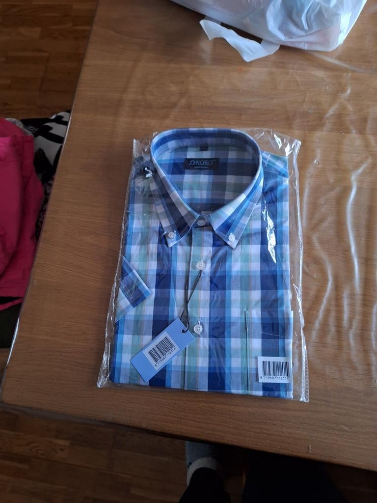 Nieuw heren overhemd  maat L, Kleding | Heren, Overhemden, Ophalen of Verzenden, Nieuw, Blauw, Halswijdte 41/42 (L)