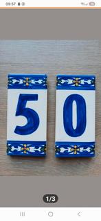 Huisnummer 50 tegels, Ophalen of Verzenden, Gebruikt