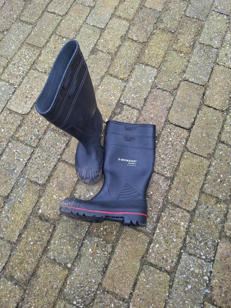 Dunlop werklaarzen met stalen neus, maat 42, Doe-het-zelf en Verbouw, Veiligheidskleding, Ophalen of Verzenden, Gebruikt