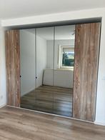 Grote kledingkast met spiegeldeuren, Huis en Inrichting, Kasten | Kledingkasten, Ophalen, Gebruikt, 200 cm of meer, Overige houtsoorten