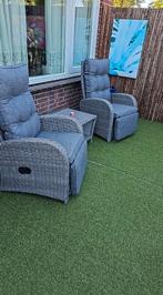 2 verstelbare tuinstoelen compleet, Ophalen, Gebruikt