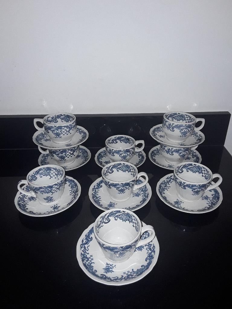 9 Villeroy en boch Valeria blauw kop en schotels, Verzenden