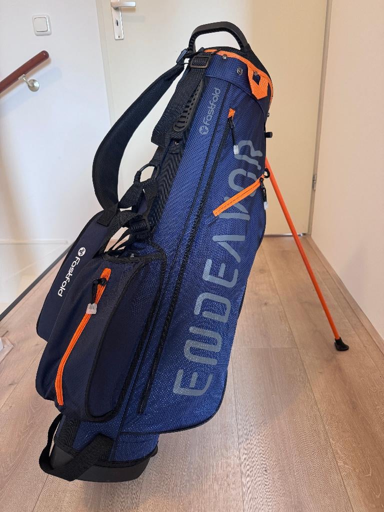 Golftas Standbag - Fostfold - blauw/oranje, Ophalen, Zo goed als nieuw, Tas, Overige merken