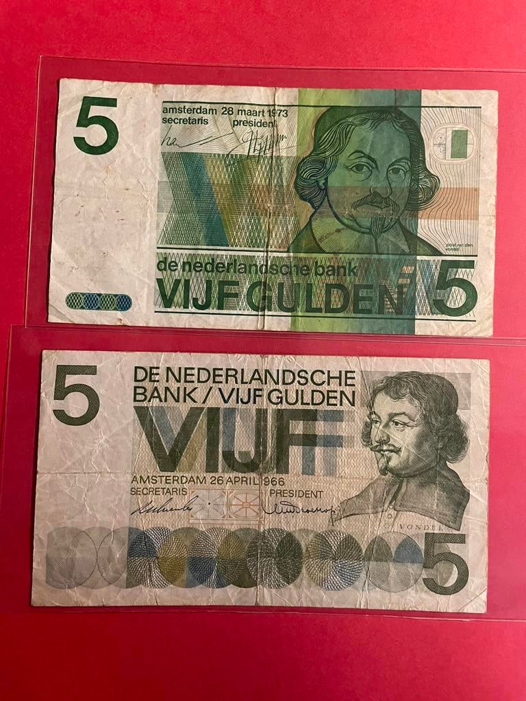 5 gld 1966plus 5gld 1973, Ophalen of Verzenden, 10 gulden