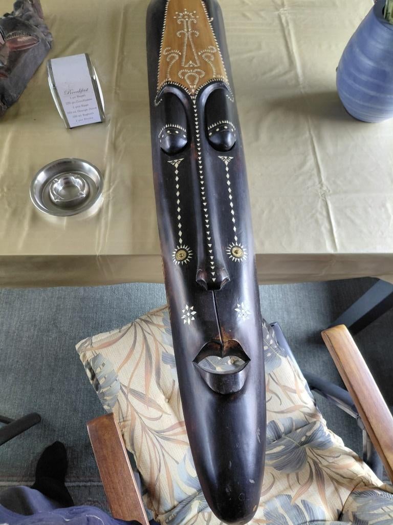 Afrikaans masker 150cm, Huis en Inrichting, Woonaccessoires | Wanddecoraties, Ophalen, Gebruikt, Hout, Meerkleurig