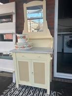 Vintage wasmeubel met marmeren blad en spiegel, Ophalen