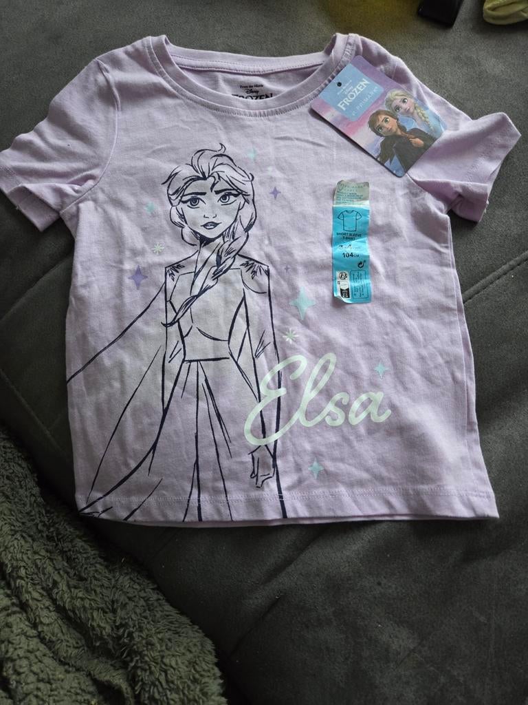 Elsa Frozen T-shirt maat 104 cm Primark, Kinderen en Baby's, Kinderkleding | Maat 104, Jongen of Meisje, Nieuw, Ophalen of Verzenden