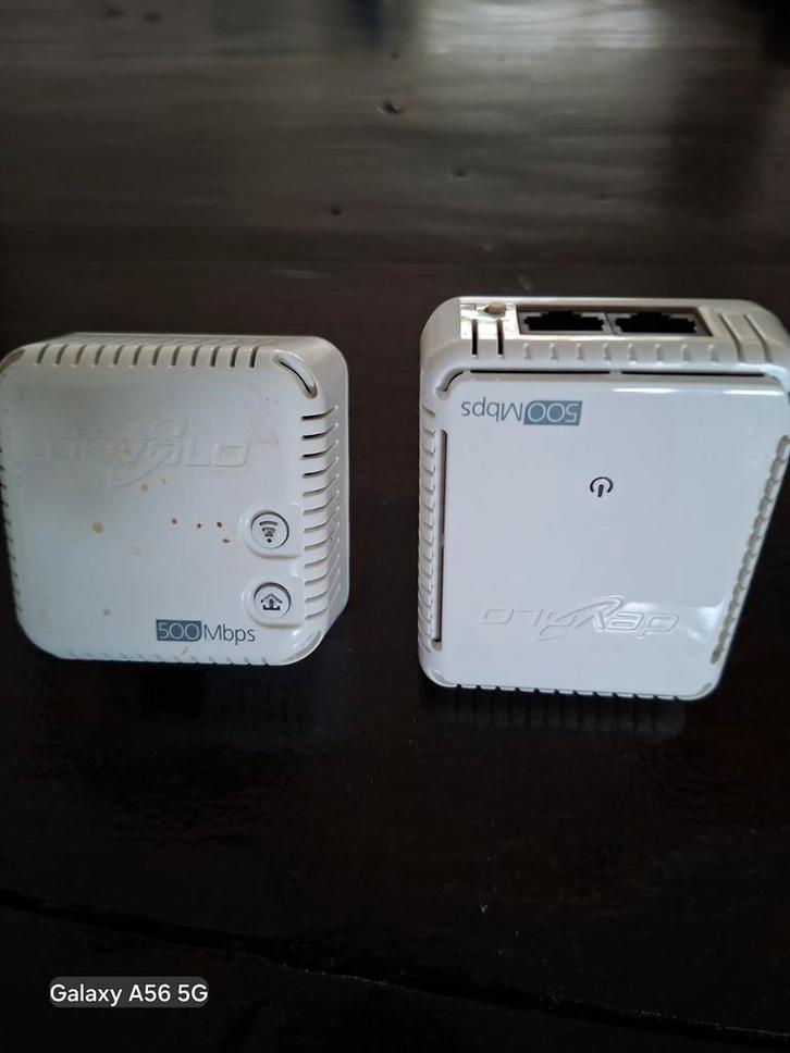 Devolo dLAN 500 duo Powerline Adapters (2 stuks), Computers en Software, Routers en Modems, Gebruikt, Router, Ophalen of Verzenden