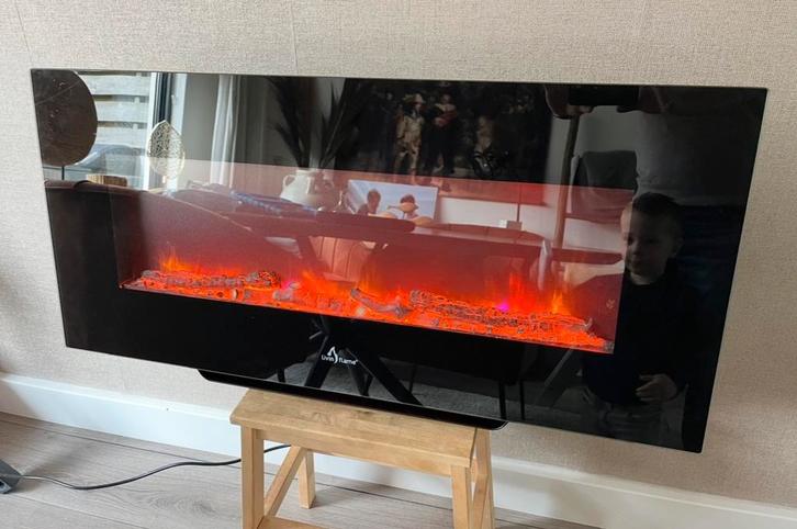 Livn - elektrische sfeerhaard - 100cm - Brighton LED haard, Huis en Inrichting, Haarden, Zo goed als nieuw, Elektrische haard