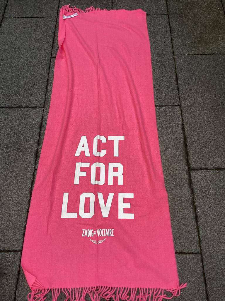 Zadig & Voltaire roze sjaal nieuw, Kleding | Dames, Ophalen of Verzenden, Nieuw, Maat 46/48 (XL) of groter, Sjaal