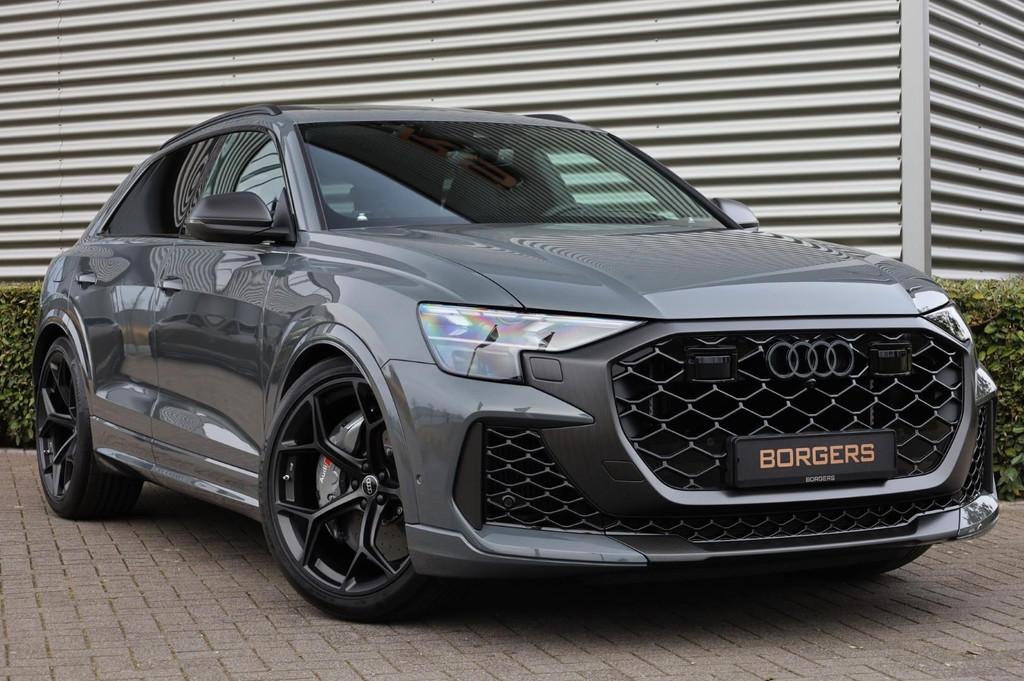 Audi RS Q8 Performance Nimbusgrey l Carbon l B&O3D l Sportdi, Gebruikt, Euro 6, Verwarming stoelen achter, Leder