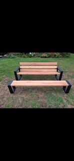 Zitje en bankje van Douglas hout met stalen poten 2meter, Ophalen of Verzenden, Nieuw, Hout