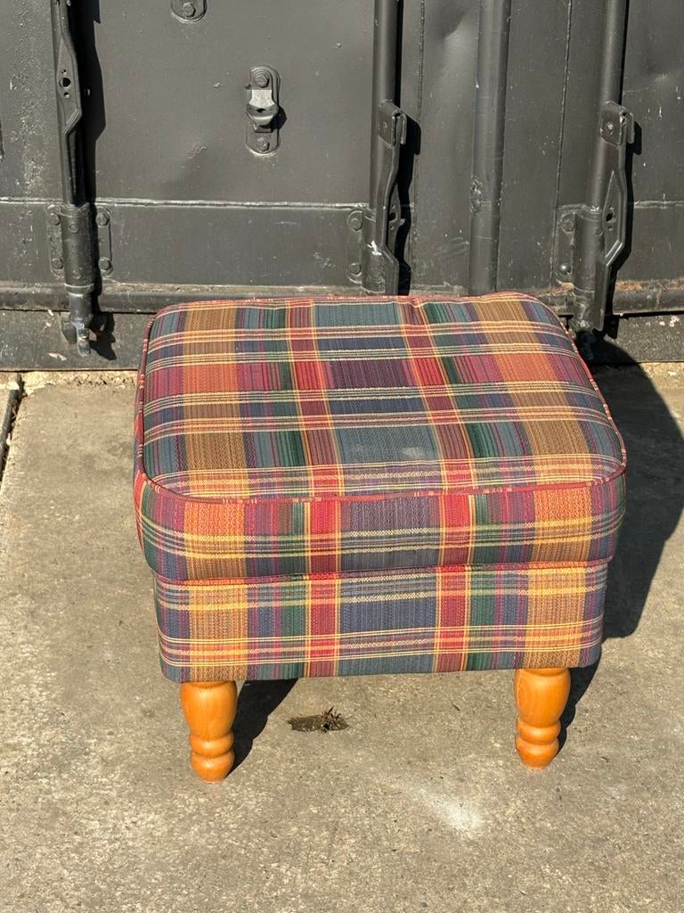 Voetenbank poef geruit, Huis en Inrichting, Ophalen, Gebruikt, G, G