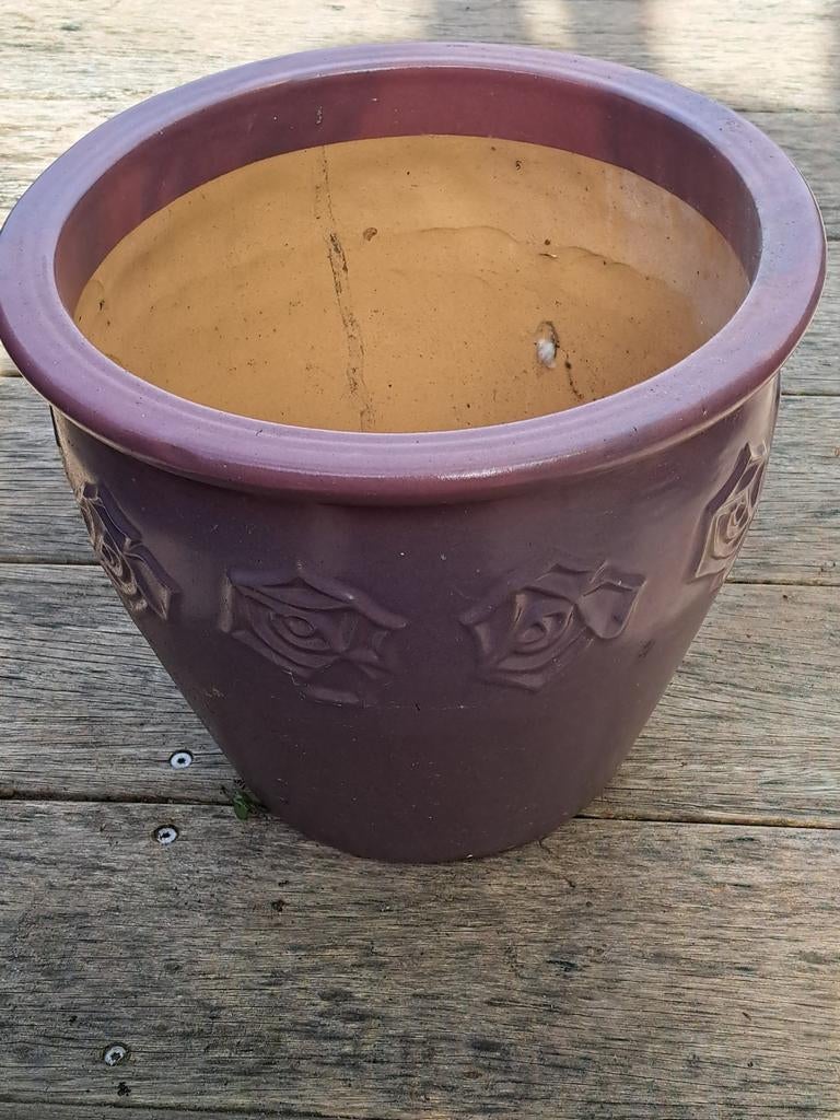 Aparte Buiten bloempot, Tuin en Terras, Bloempotten, 25 tot 40 cm, Rond, Ophalen of Verzenden, Minder dan 40 cm